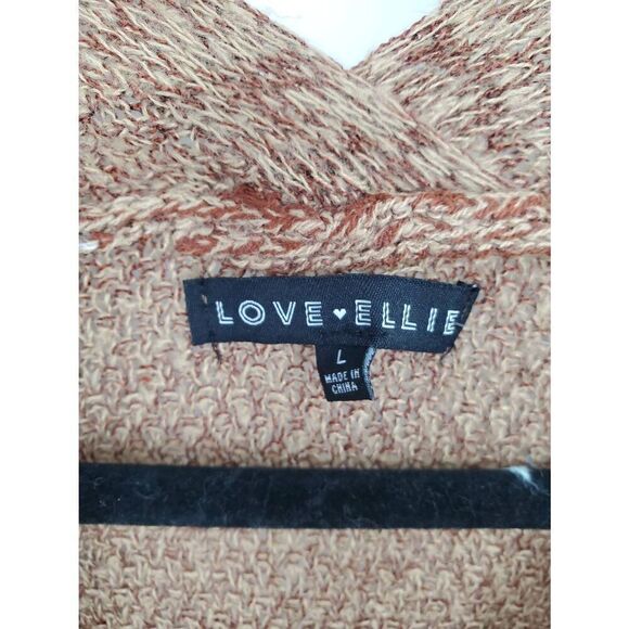 Love Ellie‎ Women's Brown long line cardigan duster with pockets Size Large - Picture 3 of 6